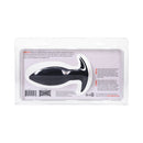 Tantus Juice 4 Inch Silicone Anal Plug Onyx packaging and product details on the back.