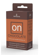 On Chocolate Arousal Oil 5ml Medium Box packaging showcasing chocolate flavored arousal oil product details.