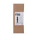 Tantus Fido Knotted Silicone Anal Dildo Onyx packaging with product details and specifications.