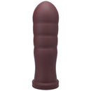 Tantus Meat Wave Firm Anal Plug Garnet, XL silicone anal plug with bold garnet color, designed for experienced users.