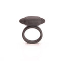 Tantus Super Soft Vibrating Cockring Onyx with removable vibrator for enhanced pleasure.