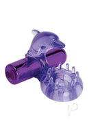 Bodywand Dancing Dolphin Vibrating Cock Ring Purple with textured ring and dolphin stimulator, designed for enhanced partnered pleasure.