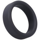 Tantus Super Soft Silicone C-Ring Onyx displayed in black, soft silicone design for comfort and reliability.