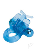 Bodywand Rechargeable Silicone Butterfly Cock Ring Blue for enhanced firmness and external stimulation.