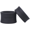 Tantus Ball Stretcher Kit Onyx, silicone two-piece set for scrotum pleasure and stretching.