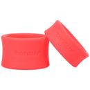 Tantus Ball Stretcher Kit Crimson featuring two soft silicone stretchers in vibrant crimson color.