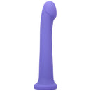 Tantus Hook 9.25 Inch Silicone Dildo Twilight in vibrant purple color with curved head for versatile pleasure.