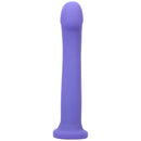 Tantus Hook 9.25 Inch Silicone Dildo Twilight in purple silicone, smooth texture and rounded head for versatile play.
