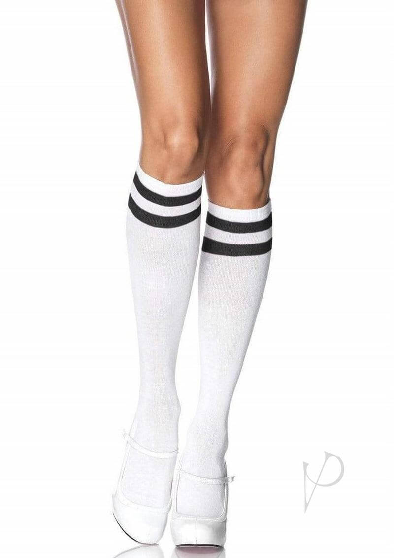 Athletic Knee High Os White/black-0