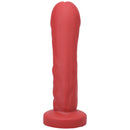 Tantus Grind Silicone Dildo True Blood Red, realistically shaped with a robust head for incredible sensation.