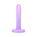 Tantus Silk Small Dildo Lavender, a petite first dildo designed for beginners exploring penetrative play.