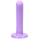 Tantus Silk Medium Dildo Lavender in smooth silicone, ideal for first-time exploration and comfortable use.