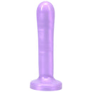 Tantus Silk Large Dildo Lavender - a smooth, large silicone dildo in lavender color, perfect for exploring new sensations.