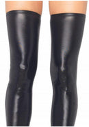 Leg Avenue Wet Look Thigh Highs M/L Black - Image 2