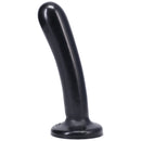 Tantus Silk Large Silicone Dildo Onyx, sleek and smooth beginner-friendly dildo for comfortable penetration.