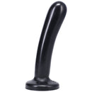 Tantus Silk Large Silicone Dildo Onyx, sleek black silicone dildo for comfortable penetration, beginner-friendly design.