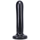 Tantus Silk Large Silicone Dildo Onyx, sleek black silicone dildo designed for comfortable penetration and exploration.