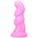 Tantus Hookah Textured Dildo Bubble Gum, pink dildo with spiraling texture for maximum pleasure and sensation.