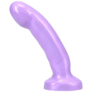 Tantus Acute Angled Dildo Lavender designed for vaginal and anal play with a gentle curve and defined ridges.