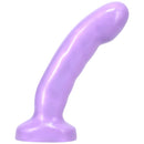 Tantus Acute Angled Dildo Lavender designed for vaginal and anal play with a gentle curve and defined ridges.