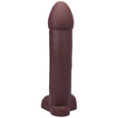 Tantus Hoss 11 Inch Firm Realistic Dildo Garnet showcasing its realistic design and garnet color.
