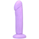 Tantus Vamp 7 Inch Silicone Dildo Lavender showcasing its sleek design and ridged head for realistic pleasure.