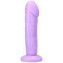 Tantus Vamp 7 Inch Silicone Dildo Lavender with a realistic design and smooth finish.