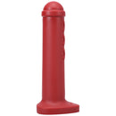Tantus Amsterdam Junior 10.5 Inch Silicone Dildo Ruby in bold red silicone with a sculptural design.