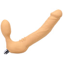 Tantus Real Strapless Vibrating Strap-on Dildo Honey in lifelike design for intimate pleasure.