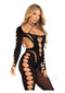 Seamless Opaque Cut Footless Body Os Blk-1
