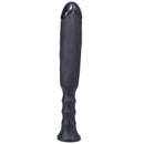 Tantus Anaconda Ergonomic Handle Dildo Onyx showcasing its realistic design and sculpted grip for powerful thrusting.