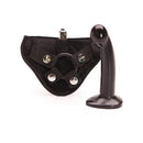 Tantus Sport Vibrating Dildo Kit Onyx featuring a silicone dildo and velvet harness for comfortable use.