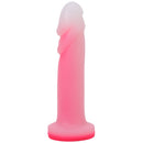Tantus Flurry O2 Dual Density G-spot Dildo Rose Quartz in pink, designed for G-spot stimulation and versatile use.