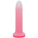 Tantus Flurry O2 Dual Density G-spot Dildo Rose Quartz showcasing its tapered design and dual density construction.