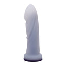 Tantus Cush O2 Dual Density G-spot Dildo Twilight in soft light purple with a graceful curved design.