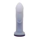 Tantus Cush O2 Dual Density G-spot Dildo Twilight in soft purple silicone, designed for G-spot stimulation.