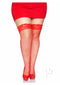 Spandex Indust Thigh High Stay 1x-2x Red-0
