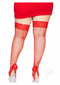 Spandex Indust Thigh High Stay 1x-2x Red-2