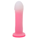 Tantus Duchess O2 Dual Density Vibrating Dildo Rose Quartz in a luxurious non-realistic design for stimulation.