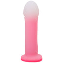 Tantus Duchess O2 Dual Density Vibrating Dildo Rose Quartz in soft pink silicone for G-spot stimulation.