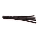 Tantus Tawse It Dildo Paddle Whip Overboard Black with textured handle and split strap design.