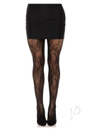 Garden Rose Lace Tights Os Blk-0