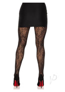 Garden Rose Lace Tights Os Blk-2