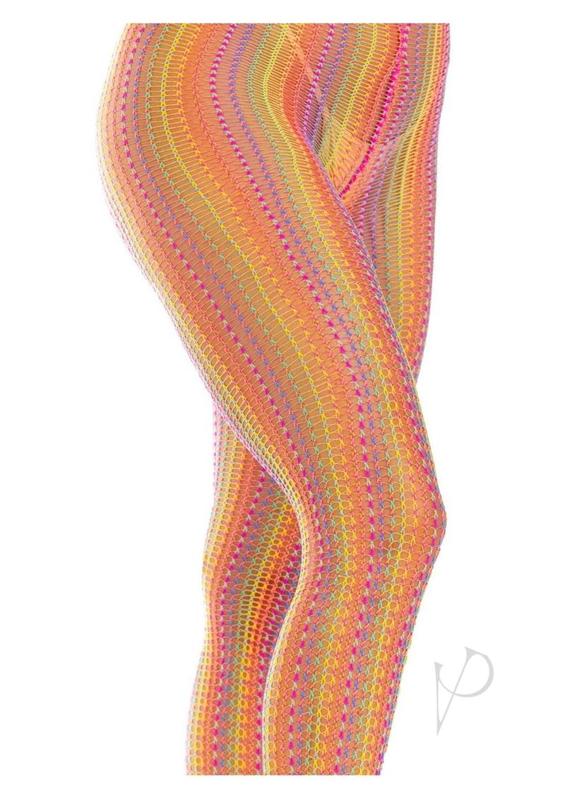 Rainbow Crochet Tights Os-3