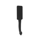 Tantus Plunge Silicone Paddle Dildo Onyx with flat rectangular paddle and bulbous head for kink play.
