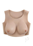 Gender X Breast Plate Silicone D Cup Vanilla, realistic silicone breast form for cosplay and gender expression.