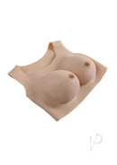 Gender X Breast Plate Silicone D Cup Vanilla lifelike silicone bust for cosplay and gender expression.