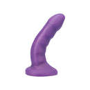 Tantus Curve Super Soft G-spot Dildo Amethyst with a ridged design for targeted stimulation.