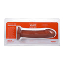 Tantus Vamp Super Soft Dildo Copper in packaging, showcasing its realistic design and ultra-premium silicone material.