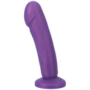 Tantus Vamp Super Soft Dildo Amethyst in rich purple silicone with a realistic sculpted shape.